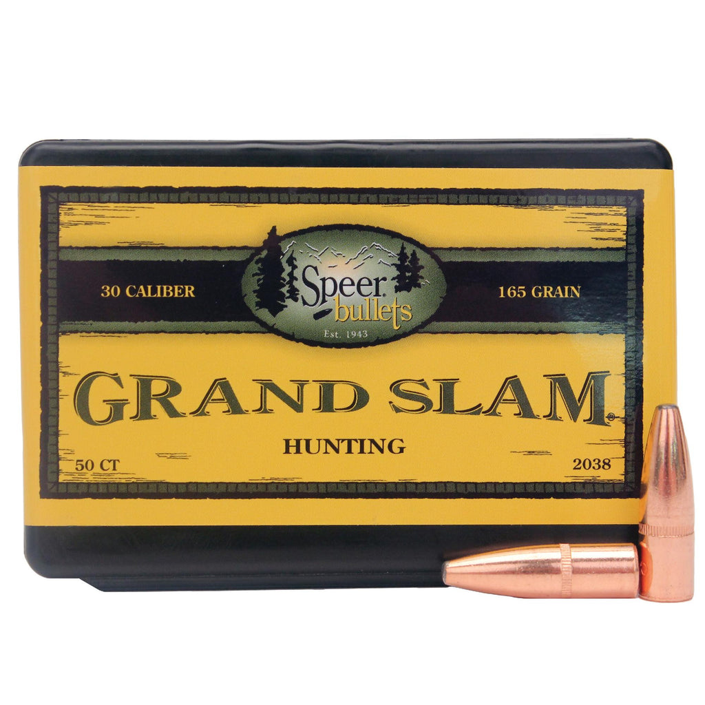 .30 Caliber Bullets - Grand Slam, (.308" Diameter), 165 Grains, Soft Point (SP), Per 50