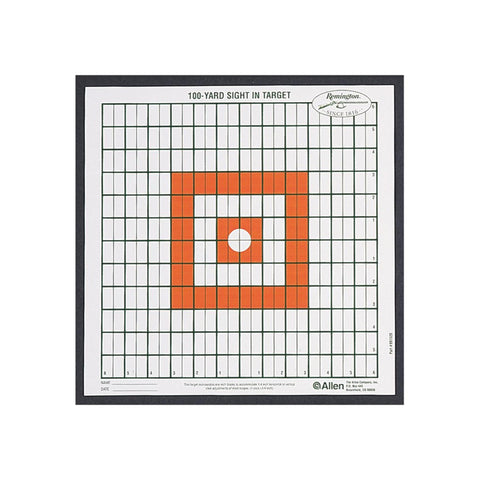 Remington Shooting Targets - 13 1-2"x13 1-2" Grid Style, 100 Yards Sight-In, Per 12