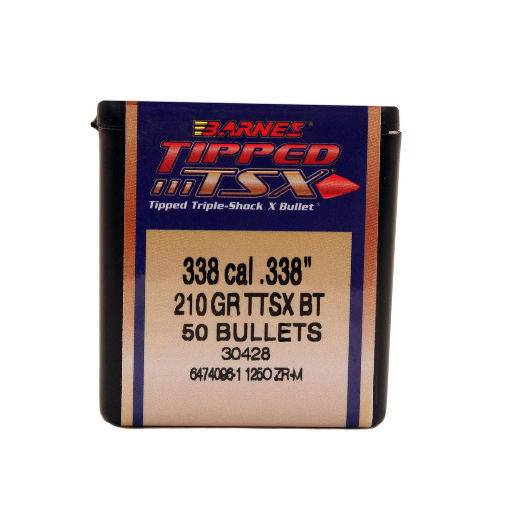 338 Caliber Bullets - Tipped Triple-Shock X, 210 Grains, Spitzer Boat Tail Lead-Free, Per 50