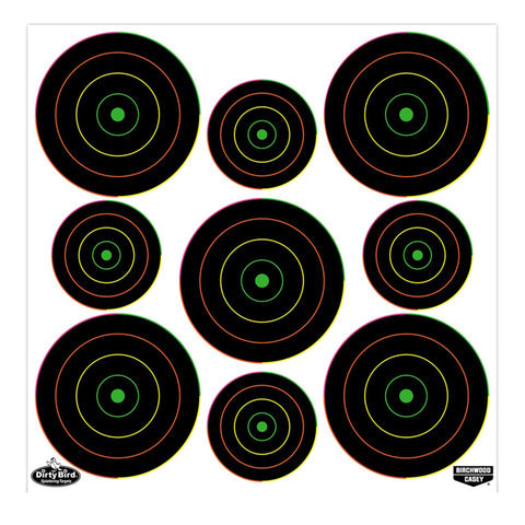 Dirty Bird Multi-Color Target - 2" & 3", (Per 20)