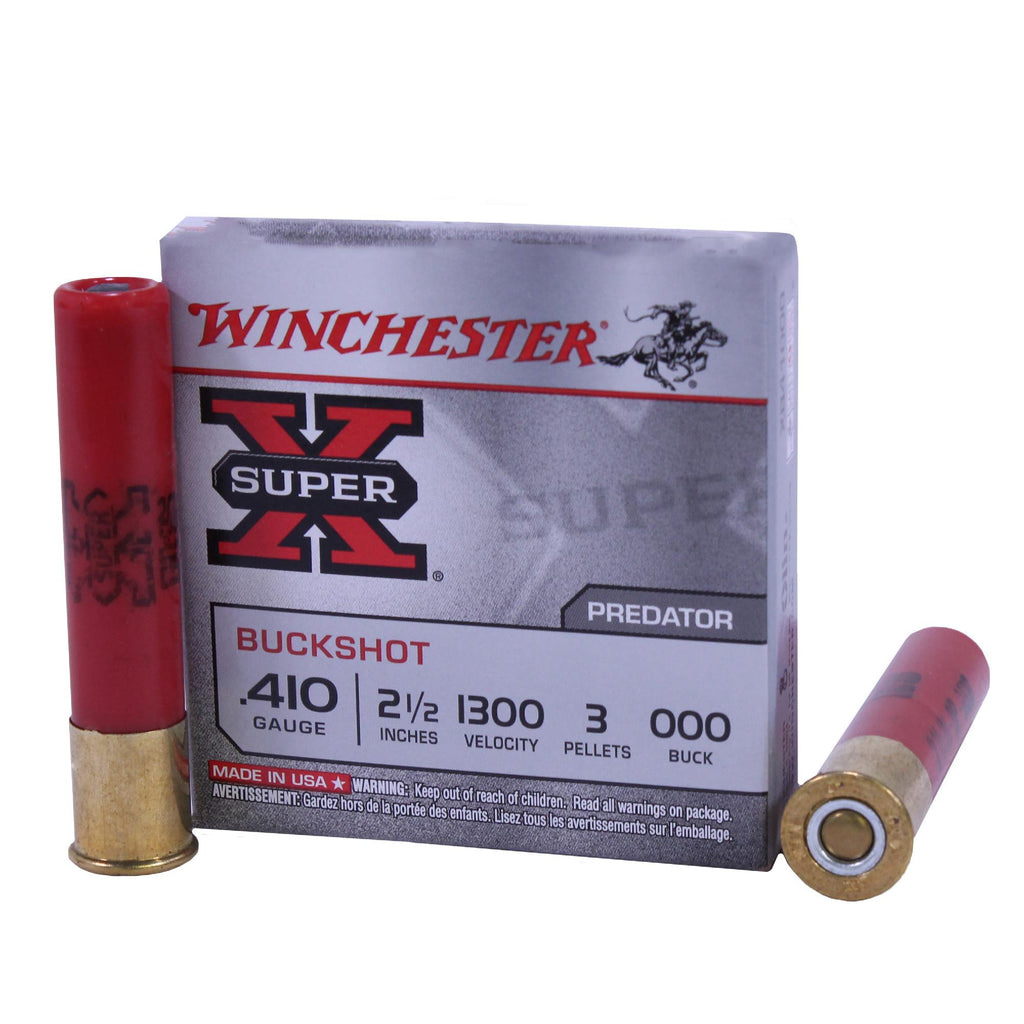 410 Gauge - Super X, 2 1-2", 3 Pellets, #000 Lead Buckshot, Per 5