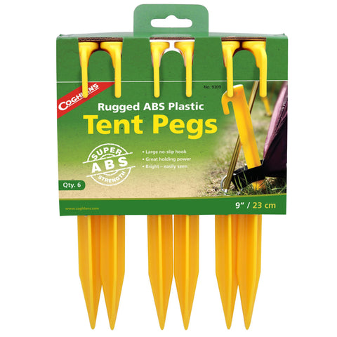 Tent Stakes - Pegs - - ABS Tent Pegs, 9"