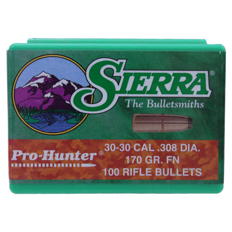 30 Caliber - Pro-Hunter, 170 Grains, Jacketed Flat Nose, Per 100