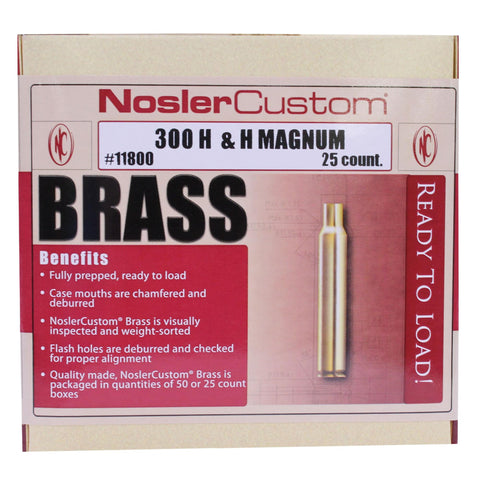 Custom Reloading Brass - 300 H&H Magnum, Per 25