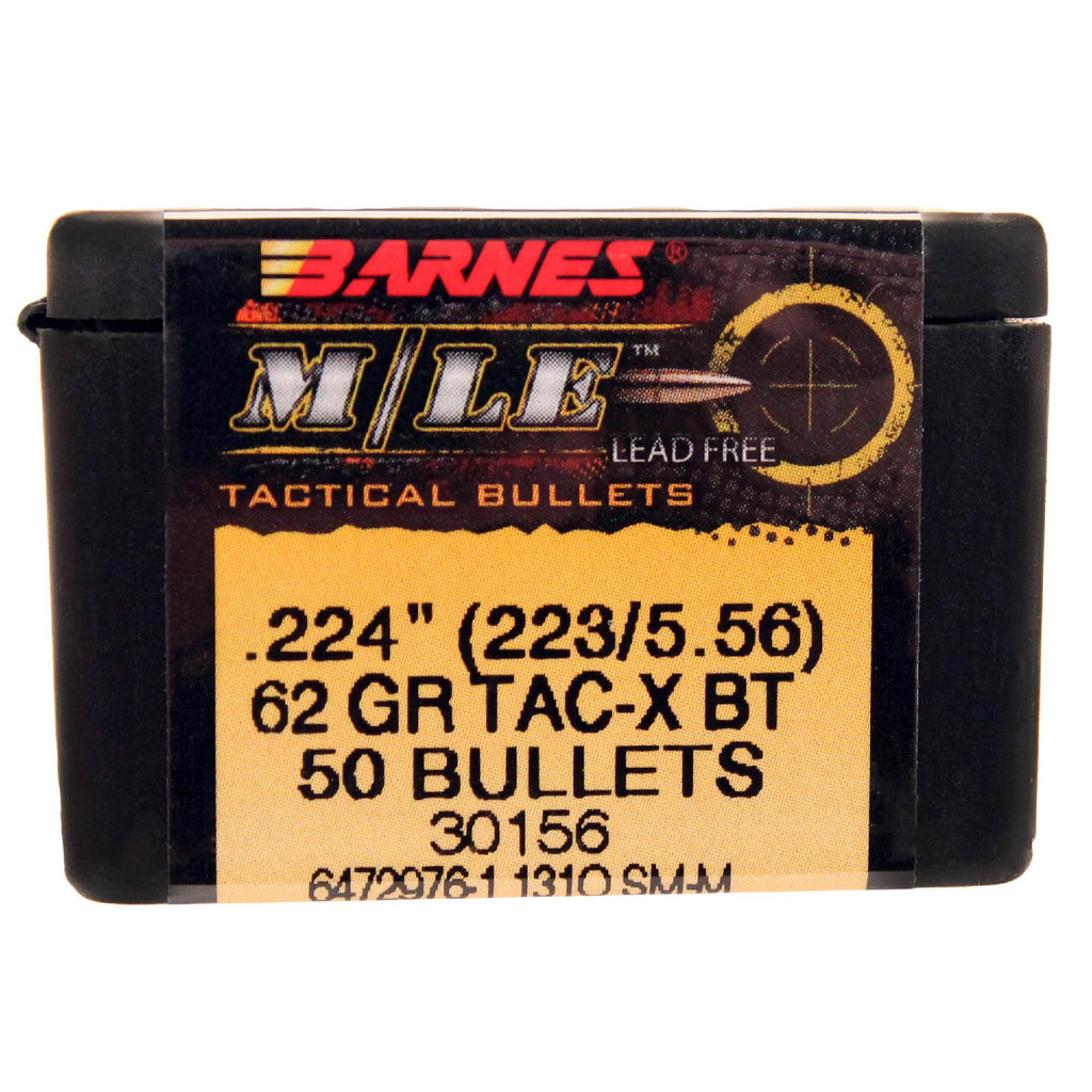 223 Caliber-5.56mm Bullets - TAC-X, 62 Grains, Hollow Point Boat Tail Lead-Free, Per 50