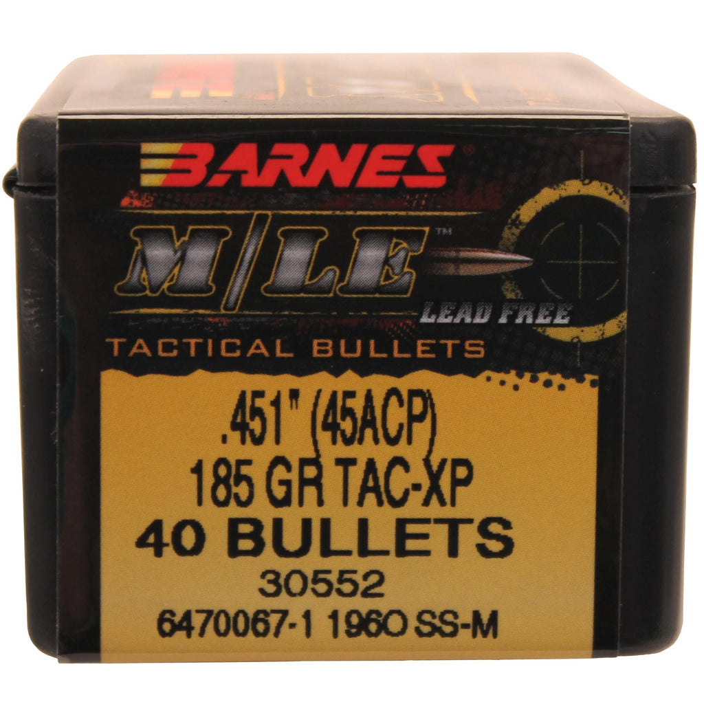 45 ACP TAC-XP Bullets, 185 Grains, Hollow Point Lead-Free, Per 40