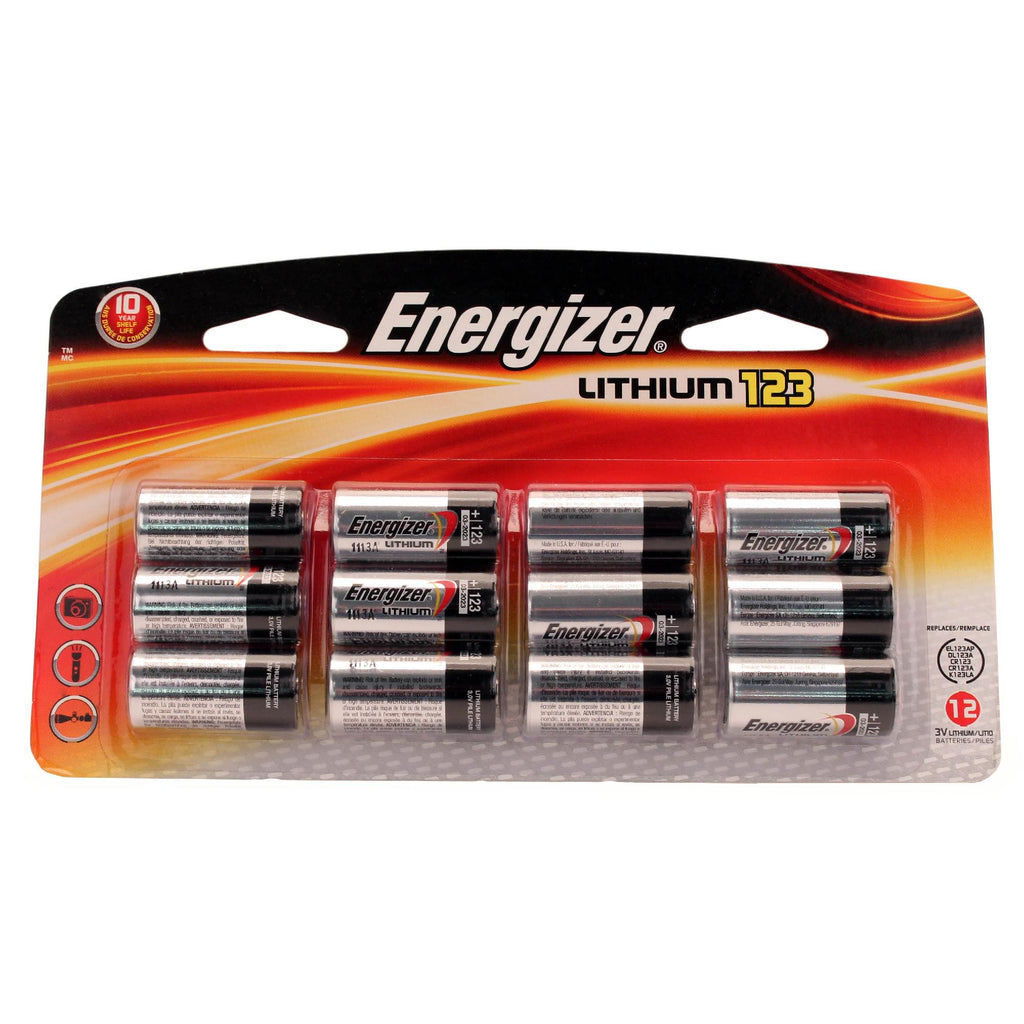 123 Lithium Batteries - 12-Pack