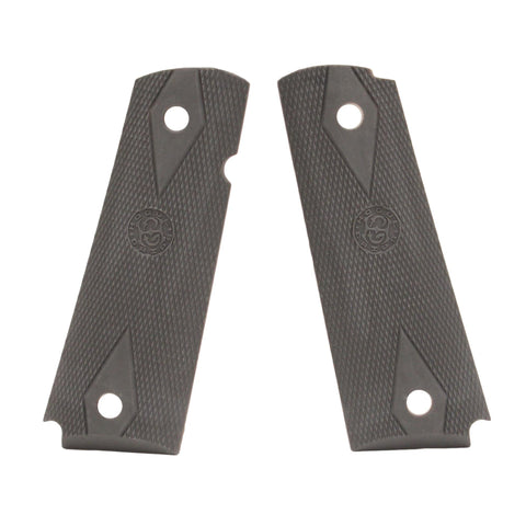 Colt Government Rubber Grip Panels, Checkered with Diamonds - Pewter