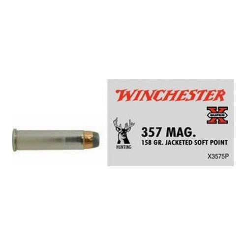 357 Magnum - Super-X, 158 Grains, Jacketed Soft Point, Per 50