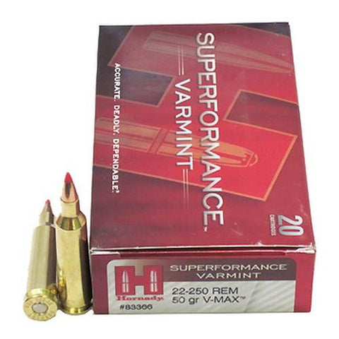 22-250 Remington - 50 Gr V-Max Superformance (Per 20)