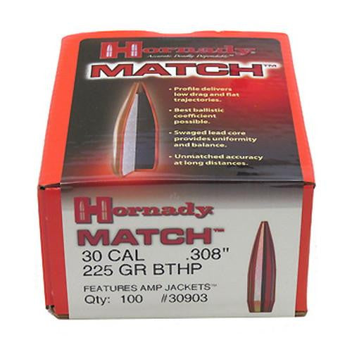 30 Caliber Bullets - .308" 225 Gr BTHP Match-100