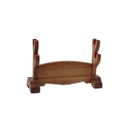 Sword Stand - Double, (Natural Wood)