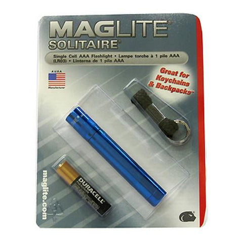 Solitaire Flashlight - AAA in Blister Package (Blue)