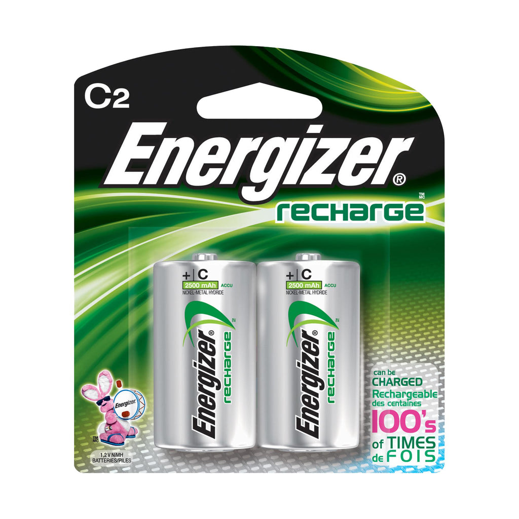 Energizer Rechargeable Batteries - NiMH C 2500 mAH (Per 2)