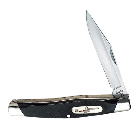 Solitaire - 2.875" Plain Satin Blade, Clip Point, Black Valox Handle, Boxed