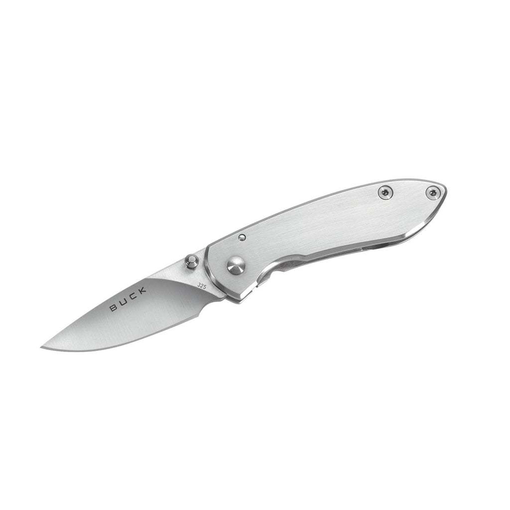 Colleague - 2" Plain Satin Blade, Drop Point, Stainless Steel Handle, Boxed