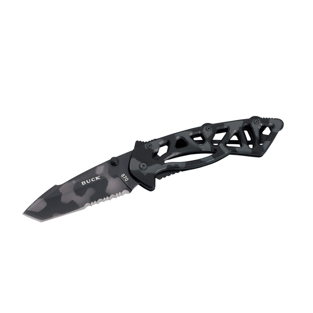 Bones - Large, 3" Serrated Blade, Tiger Stripe, Boxed