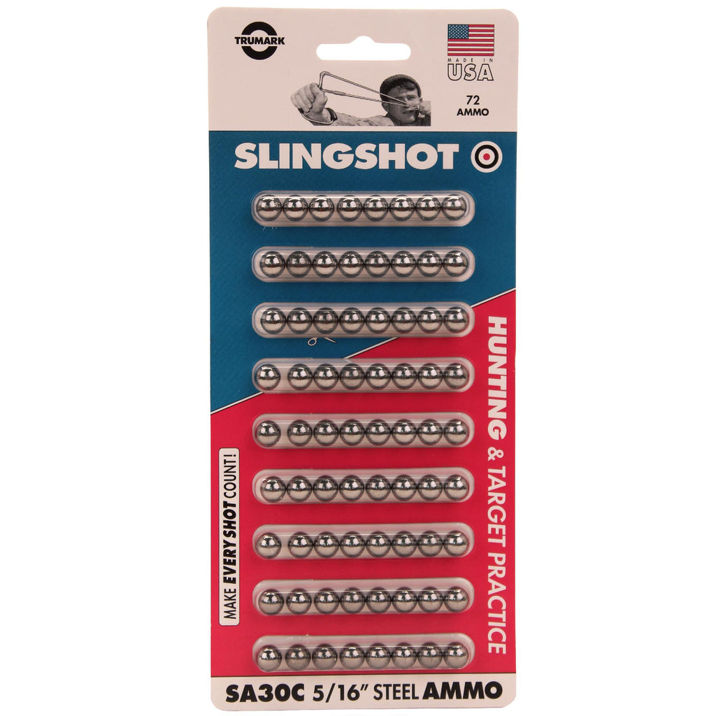 Steel Ball Slingshot Ammo -  5-16", 72 Count