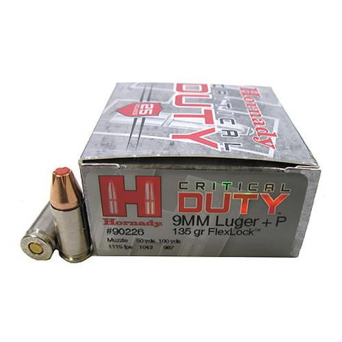 9mm Luger - +P, 135 Gr, FlexLock Critical Duty (Per 25)