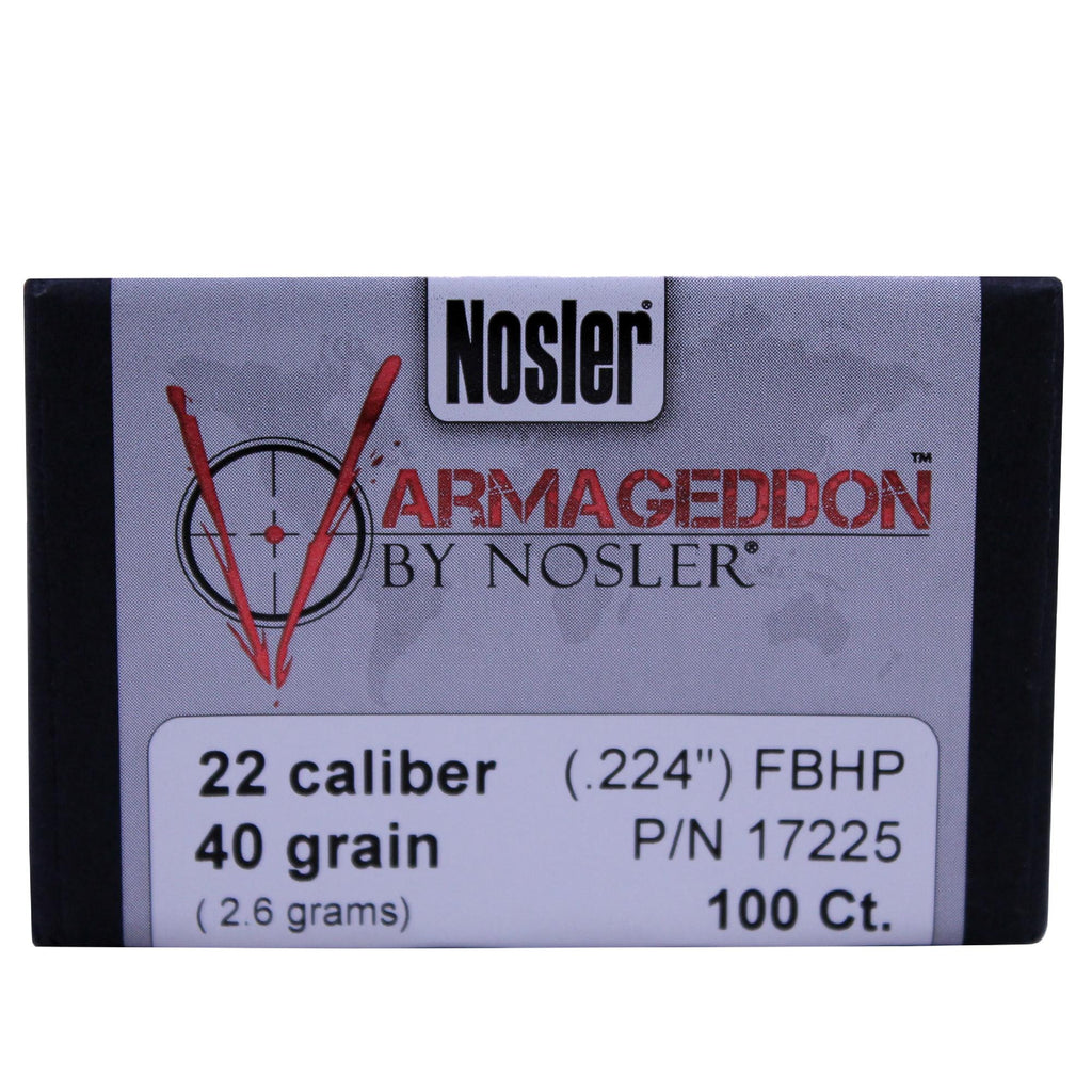 22 Caliber Bullets - Varmageddon, 40 Grains, Hollow Point Flat Base, Per 100