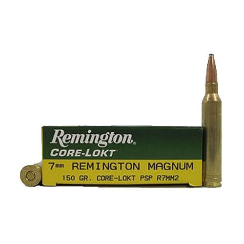 Corelokt Ammunition - 7mm Remington Magnum, 150 Grains, Pointed Soft Point, Per 20