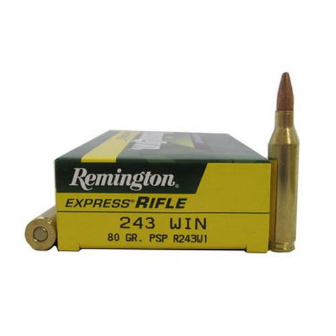 Corelokt Ammunition - 243 Winchester, 80 Grains, Pointed Soft Point, Per 20