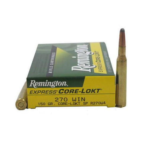 Corelokt Ammunition - 270 Winchester, 150 Grains, Pointed Soft Point, Per 20