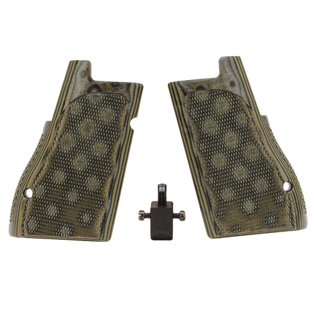 Desert Eagle Grips - Checkered G-10 G-Mascus Green