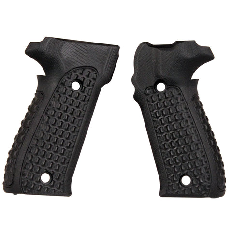 Sig P226 Grips - Chain Link G-10 Solid Black