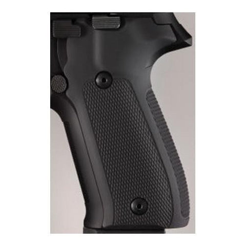 Sig P226 Grips - Checkered Aluminum Matte Black Anodized