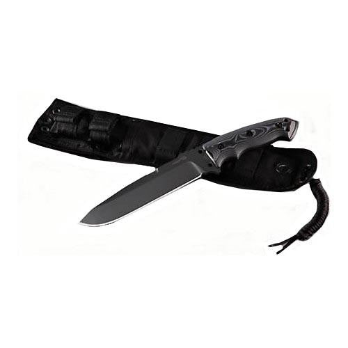 EXF01 7" Fixed Drop Point Blade Black Kote - G-10 G-Mascus Black