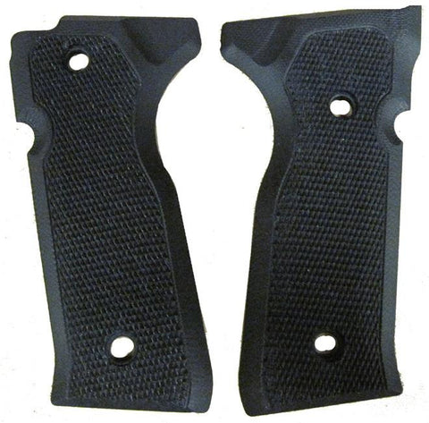 Beretta Cougar 8045 Grip - Checkered G-10 Solid Black