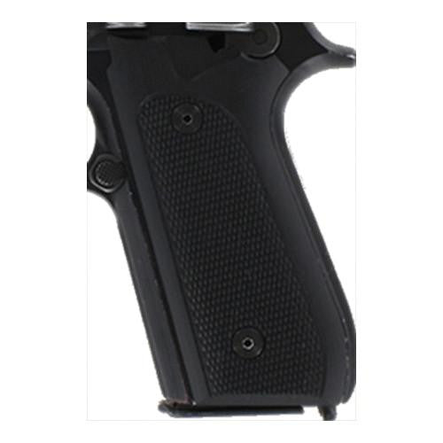 Taurus PT99+ Grips - w-Decocker Checkered G-10 Solid Black