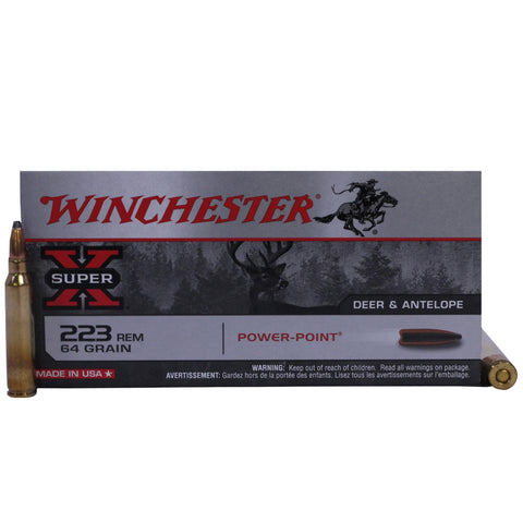 223 Remington - Super-X, 64 Grains, Power-Point, Per 20