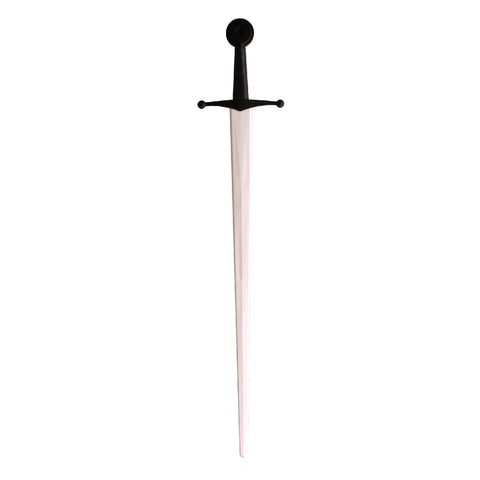 Composite Single Hand Sword - White Blade, Black Guard, Handle, Pommel