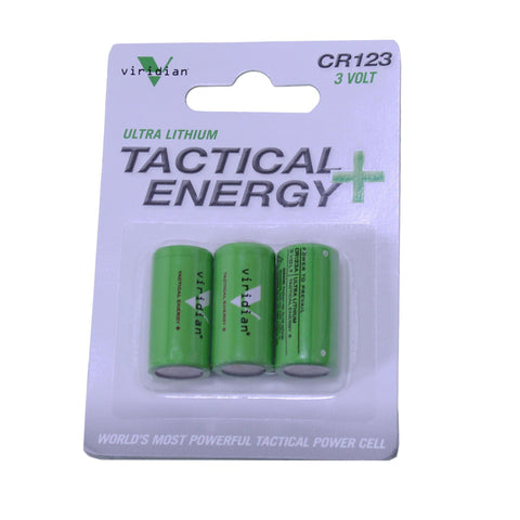 Viridian CR123 Lithium Battery 3 Pack for X5L-X5L-RS