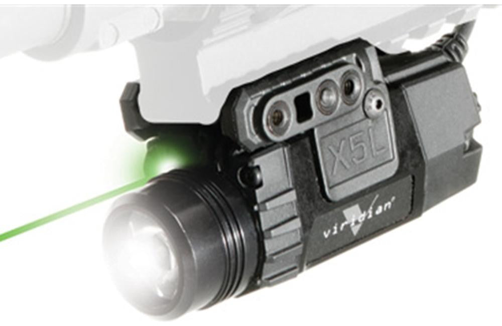 Universal Mount Green Laser w-Tactical Light 160-190Lumens-Pressure Switch