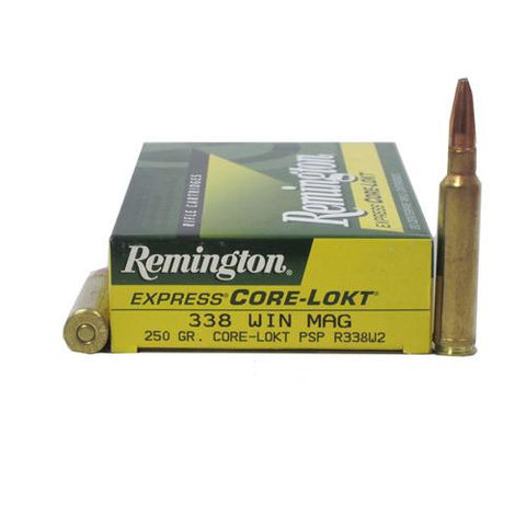 Corelokt Ammunition - 338 Win Mag, 250 Grains, Pointed Soft Point, Per 20