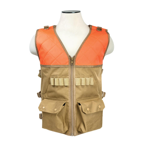 Hunting Vest-Blaze Orange And Tan