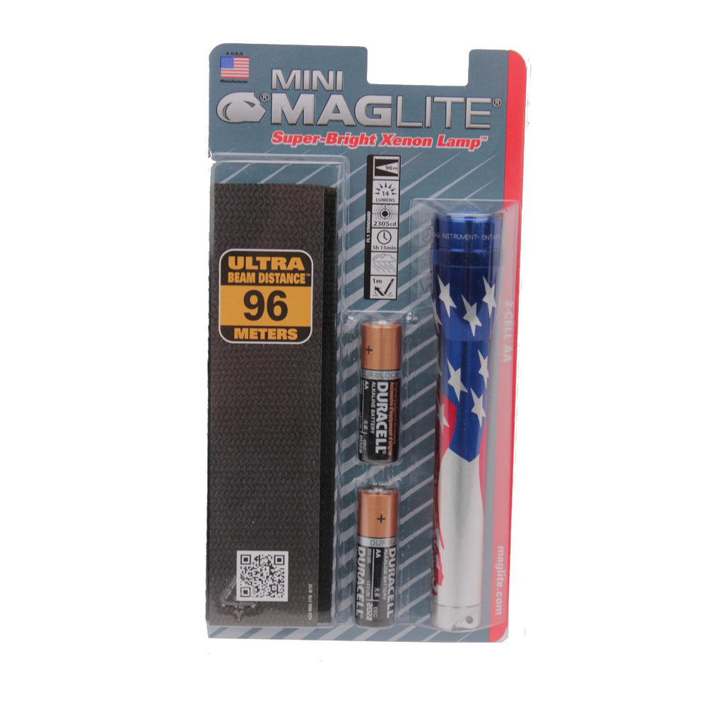 Mini-Mag Flashlight - AA Holster Pack, Flag-Lite